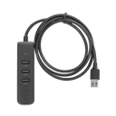 HUB USB-A Multipuertos / 4 Puertos USB 3.0 (5Gbps) / Cable
