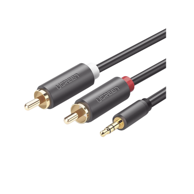 Cable Adaptador de 3.5mm Macho a 2 RCA Macho / 3 Metros /