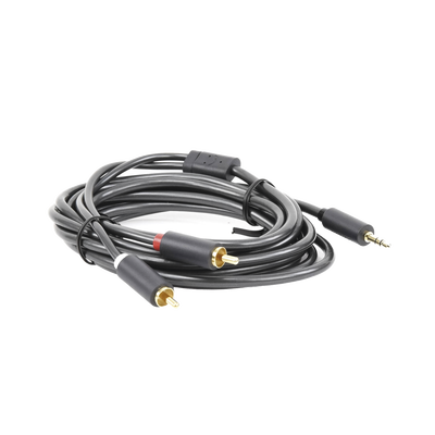 Cable Adaptador de 3.5mm Macho a 2 RCA Macho / 3 Metros /