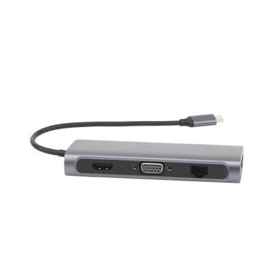 HUB USB-C Multipuertos / 3 USB-A 3.0 / HDMI 4K@30Hz, / RJ45