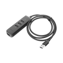HUB USB-A Multipuertos / 4 Puertos USB 3.0 (5Gbps) / Cable