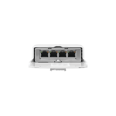 Switch PoE 24 V de Paso para Exterior con 4 Puertos Gigabit