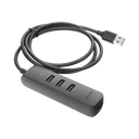 HUB USB-A Multipuertos / 4 Puertos USB 3.0 (5Gbps) / Cable