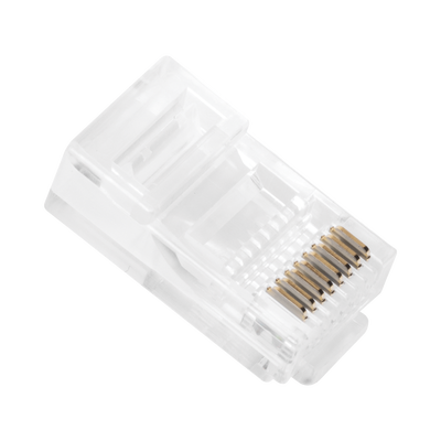 Bote con 100 Piezas de Plug Modular RJ45 Cat5e sin blindaje,