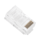 Bote con 100 Plugs Pass through RJ45 Cat5e sin blindaje,