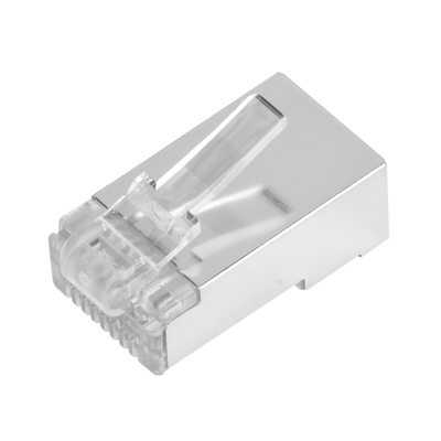 Bote con 100 Piezas de Plug Modular RJ45 Cat6 blindado,