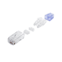 Plug RJ45 Cat6, Para Cable UTP de Calibre 23-24 AWG, Chapado