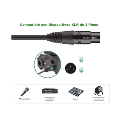 Cable para Micrófono Plug 6.35 mm (1/4 Inch) Macho a XLR