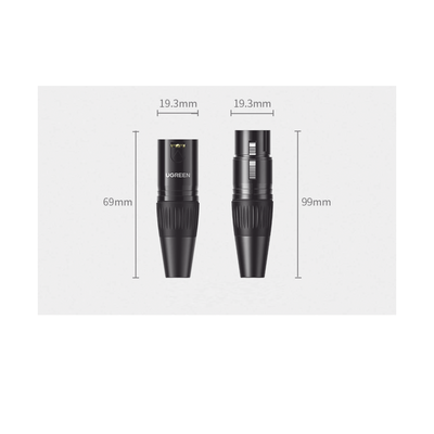 Conector de Audio XLR Tipo Canon Macho / PVC / ABS /