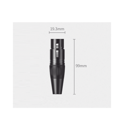 Conector de Audio XLR Tipo Canon Hembra / PVC / ABS /
