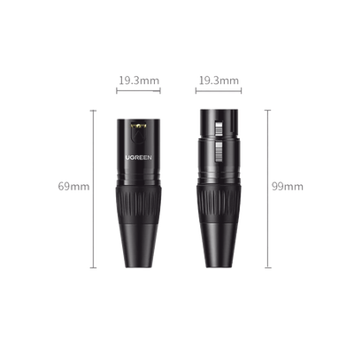 Conector de Audio XLR Tipo Canon Hembra / PVC / ABS /