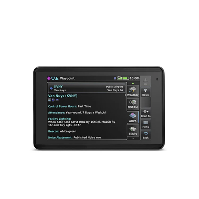 Navegador portátil aera 660, muestra información de