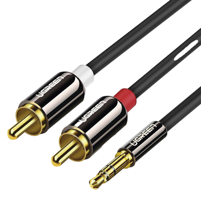 Cable Audio Premium Jack 3.5mm a 2 RCA / 10 Metros /