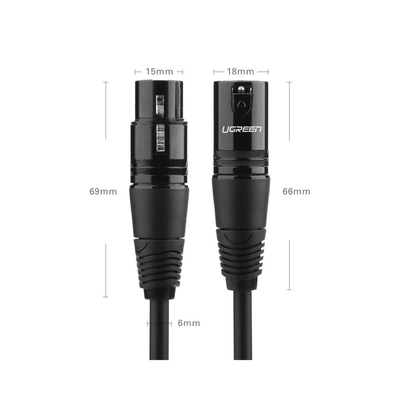 Cable para Micrófono XLR Tipo Canon Macho a Hembra | 15