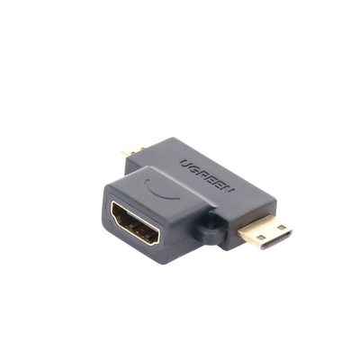 Adaptador Micro + Mini HDMI Macho a HDMI Hembra / Mini HDMI