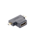 Adaptador Micro + Mini HDMI Macho a HDMI Hembra / Mini HDMI