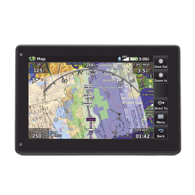 Navegador portátil aera 760, muestra información de