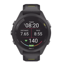 Forerunner® 265S, Bisel y carcasa en negro con correa de