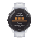 Forerunner® 265, Bisel negro con carcasa en blanco y correa