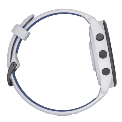 Forerunner® 265, Bisel negro con carcasa en blanco y correa