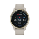 Reloj Garmin Venu 2S color beige en bisel de acero
