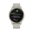 Reloj Garmin Venu 2S color beige en bisel de acero