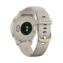 Reloj Garmin Venu 2S color beige en bisel de acero