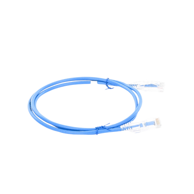Cable de Parcheo Slim UTP Cat6A - 1 m Azul, Diámetro