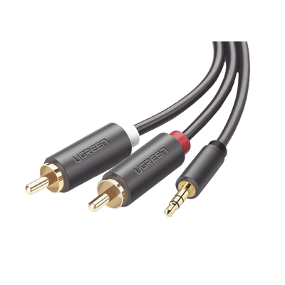 Cable Adaptador de 3.5mm Macho a 2 RCA Macho / 5 Metros /