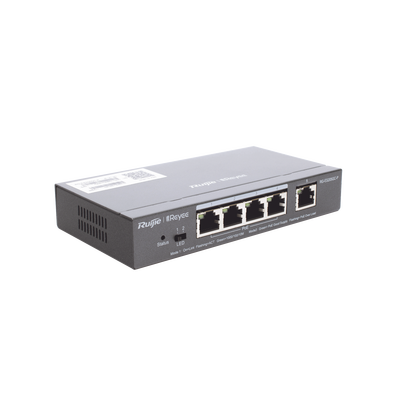 Switch Administrable PoE con 5 puertos Gigabit, 4 PoE