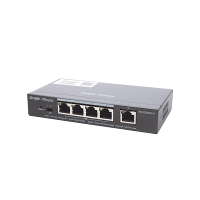 Switch Administrable PoE con 5 puertos Gigabit, 4 PoE