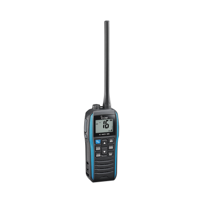 Radio portátil marino color azul metálico, 5 W de potencia