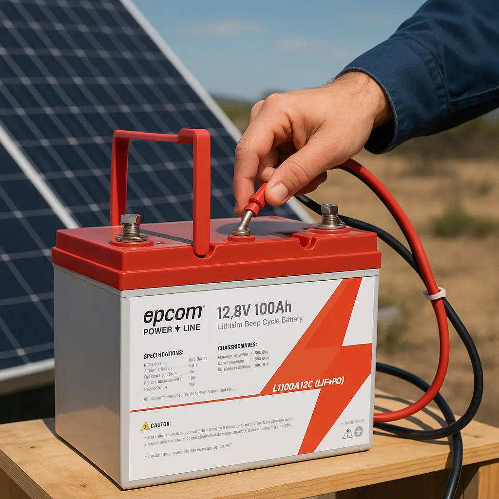 EPCOM POWERLINE_LI100A12CV_equipo_en_uso.webp