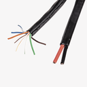 Bobina de Cable Siamés Cat5E CCA + 2 Cables Gruesos (16