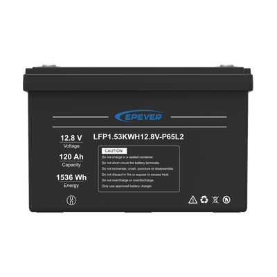 Batería de Litio LiFePO4 Ciclo Profundo 12.8Vcc, 120 Ah,