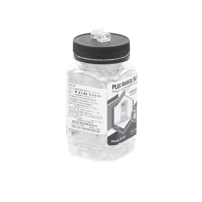 Bote con 100 Piezas de Plug Modular RJ45 Cat6 sin blindaje,