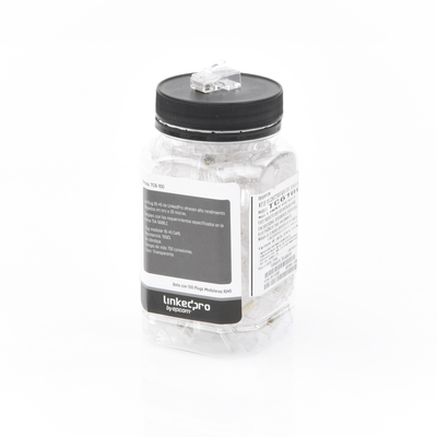 Bote con 100 Piezas de Plug Modular RJ45 Cat6 sin blindaje,