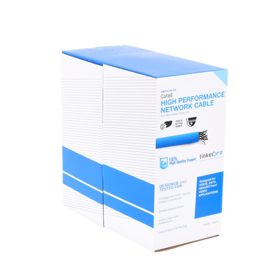 Bobina de cable de 305 metros Cat6, CM, 24 AWG, Alto