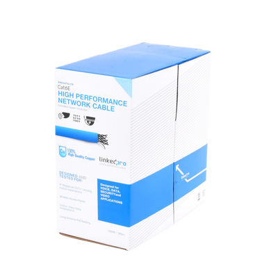 Bobina de cable de 305 metros Cat6, CM, 24 AWG, Alto