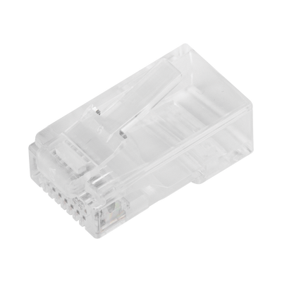 Bote con 100 Plugs Pass through RJ45 Cat6 sin blindaje,