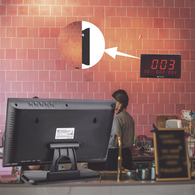 Pantalla receptora inalambrica para sistema de llamada de
