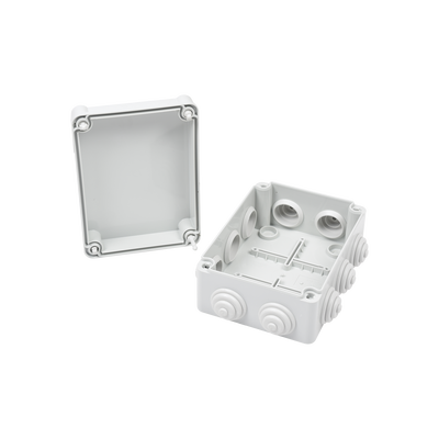 Caja de derivación de PVC Auto-Extinguible con 10 entradas,