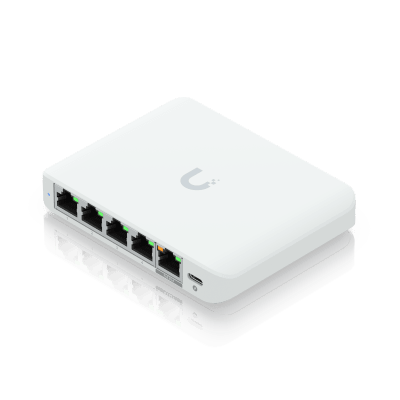 USW Flex Mini 2.5G Switch de 5 puertos 2.5G, Compacto, para