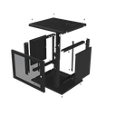 Gabinete de Pared Fijo, Puerta Perforada, con Rack de 19in,