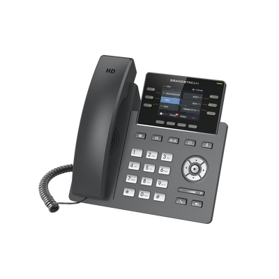 Teléfono IP Grado Operador, 3 líneas SIP con 6 cuentas,