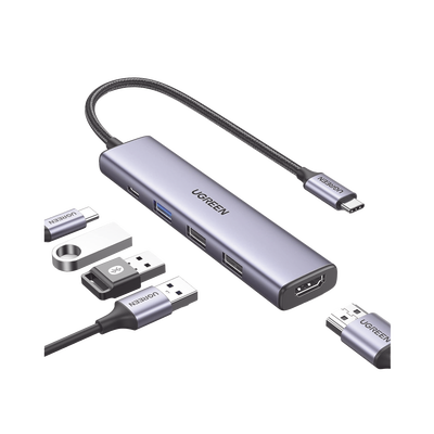 HUB USB-C (Docking Revodok) 5 en 1 | 1 USB-A 3.0 (5Gbps) | 2