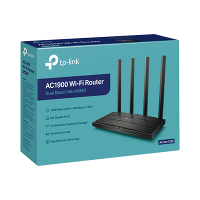 Router inalámbrico WiFi 5 ac / Wave 2 MU-MIMO 3x3 1900 Mbps