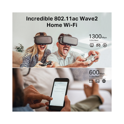Router inalámbrico WiFi 5 ac / Wave 2 MU-MIMO 3x3 1900 Mbps