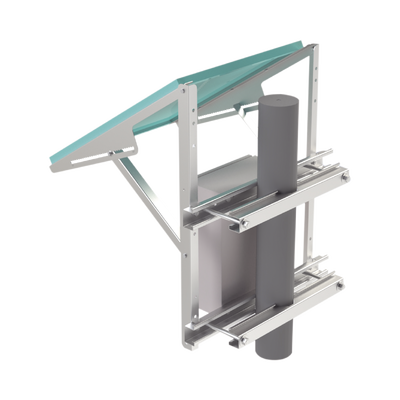 Montaje de Panel Solar para Poste Compatible con PRO-5012 +