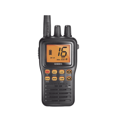 Radio Marino Portátil VHF, flotante y sumergible, Rx: